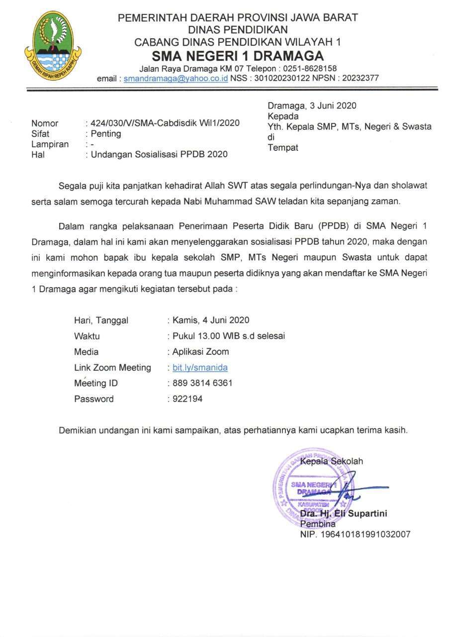  Contoh  Surat Undangan  Zoom  Meeting  Nusagates